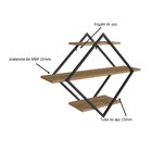 Prateleira Decorativa Diamante Grande P1020 Preto/mel