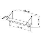 Prateleira Decorativa Multiuso Com 3 Ganchos Industrial  Verm