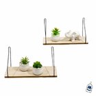 Prateleira Decorativa P/ Parede Em Mdf Com Suporte De Metal