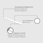 Prateleira Decorativa Para Livros 120 X 20cm Branco