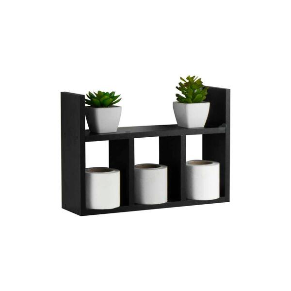 Prateleira Decorativa Porta Papel Para Banheiro 40cm Djon Pre