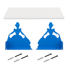 Prateleira Decorativa Princesa Cinderela Em Mdf 20x60cm - Wp