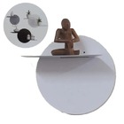 Prateleira Decorativa Redonda Br 30 Cm Mdf E Metal