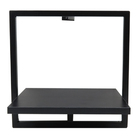 Prateleira Design Industrial De Parede Metalon E Mdf Preto 15