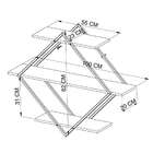 Prateleira Diamante Preta E Mel 100 Cm
