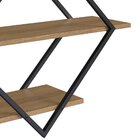Prateleira Diamante Preta E Mel 80 Cm