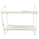 Prateleira Dupla 16 Cm X 49 Cm - Luxo Branca C/suporte Branco
