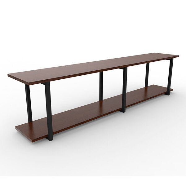 Prateleira Dupla 180cm Iron Wood-mappin - Amendoa / Preto