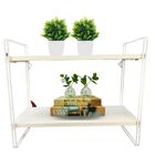 Prateleira Dupla 20 Cm X 49 Cm - Luxo Branca C/suporte Branco