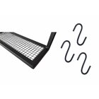 Prateleira Dupla 40cm Em Metal Uvim Preto