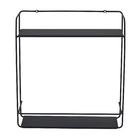 Prateleira dupla 40x15x3,8 PT fosco