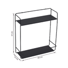 Prateleira dupla 40x15x3,8 PT fosco