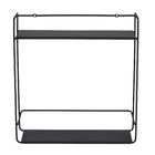 Prateleira dupla 40x15x3,8 PT fosco