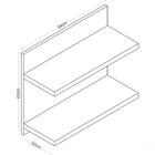 Prateleira Dupla 540mm Fixacao Inv. Branco