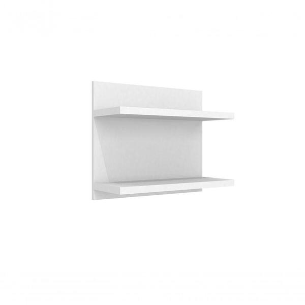 Prateleira Dupla 540mm Fixacao Inv. Branco