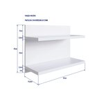 Prateleira Dupla 540mm Fixacao Inv. Branco