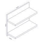 Prateleira Dupla 54cm Em Mdf Pr002 Branco Completa Móveis