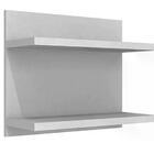 Prateleira Dupla 54cm Em Mdf Pr002 Branco Completa Móveis