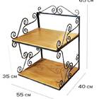 Prateleira Dupla De Parede Cozinha Suporte P/ Forno E Microon