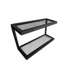 Prateleira Dupla Em  Metal - Preto