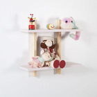 Prateleira Dupla Quarto Bebê Suporte Pinus E Rosa Milkshake