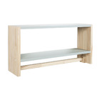 Prateleira Dupla Varão Porta Fraldas Pinus E Mdf Verde Claro