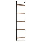 Prateleira Em Ferro E Madeira Forest Com 40cm Freijó/preto