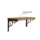 Prateleira Em Madeira Pinus - Preto/mel