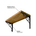 Prateleira Em Madeira Pinus - Preto/mel