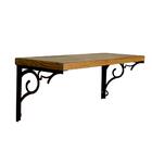 Prateleira Em Madeira Pinus - Preto/mel