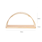 Prateleira Em Metal E Madeira Dourada 18a X 35l X 15p