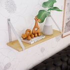 Prateleira Em Pinus Cru Com Alça - 70x20cm Branco