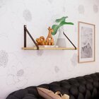 Prateleira Em Pinus Cru Com Alça - 70x20cm Marrom