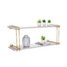 Prateleira Epsillon Dourada E Legno 77,5 Cm