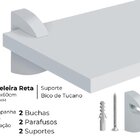 Prateleira Estante 20x60cm Mdf Branca