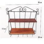 Prateleira Estante Cozinha Em Ferro E Madeira Suporte Para Xí