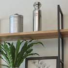 Prateleira Estante Livros Industrial Ferro Teca 190x125x34cm