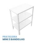 Prateleira Estante Multiuso Alumínio Branca Organizadora C/ 3