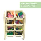 Prateleira Estante Organizadora Cesto Removivel E Rodinha Imp