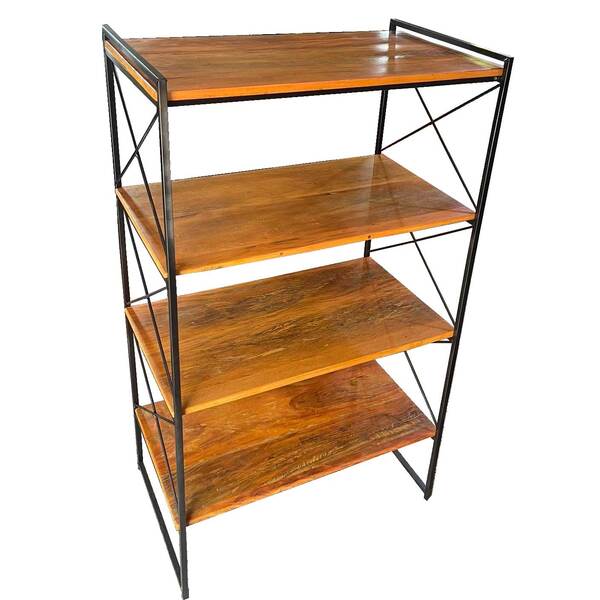 Prateleira Estante Pé Multiuso Com 4 Prateleiras Grade Design