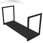 Prateleira Estilo Industrial 80cm Preto