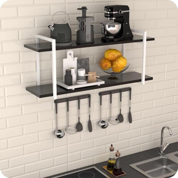 Prateleira Estilo Industrial Cozinha De Parede Gnd Bp 60cm