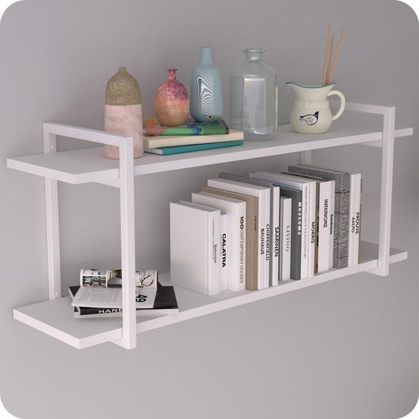 Prateleira Estilo Industrial P/ Quarto Parede Gnd Bb 100cm