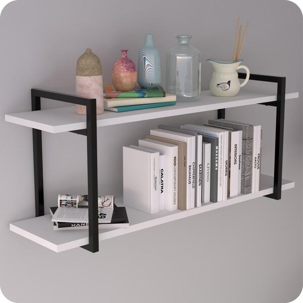 Prateleira Estilo Industrial P/ Quarto Parede Gnd Pb 100cm