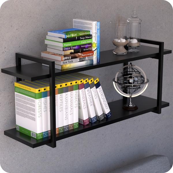 Prateleira Estilo Industrial Para Sala Parede Gnd Pp 60cm