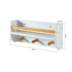 Prateleira Gancho Monica 50cm X 21cm X 8,5cm Verde Bb