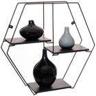 Prateleira Geométrica Hexa Preta