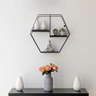 Prateleira Geométrica Hexa Preta