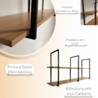 Prateleira Grande Suspensa Nicho Cozinha Estilo Industrial -