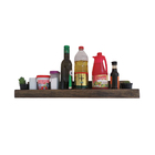 Prateleira Horizontal De Parede Madeira Pinus Ipê Com Margem